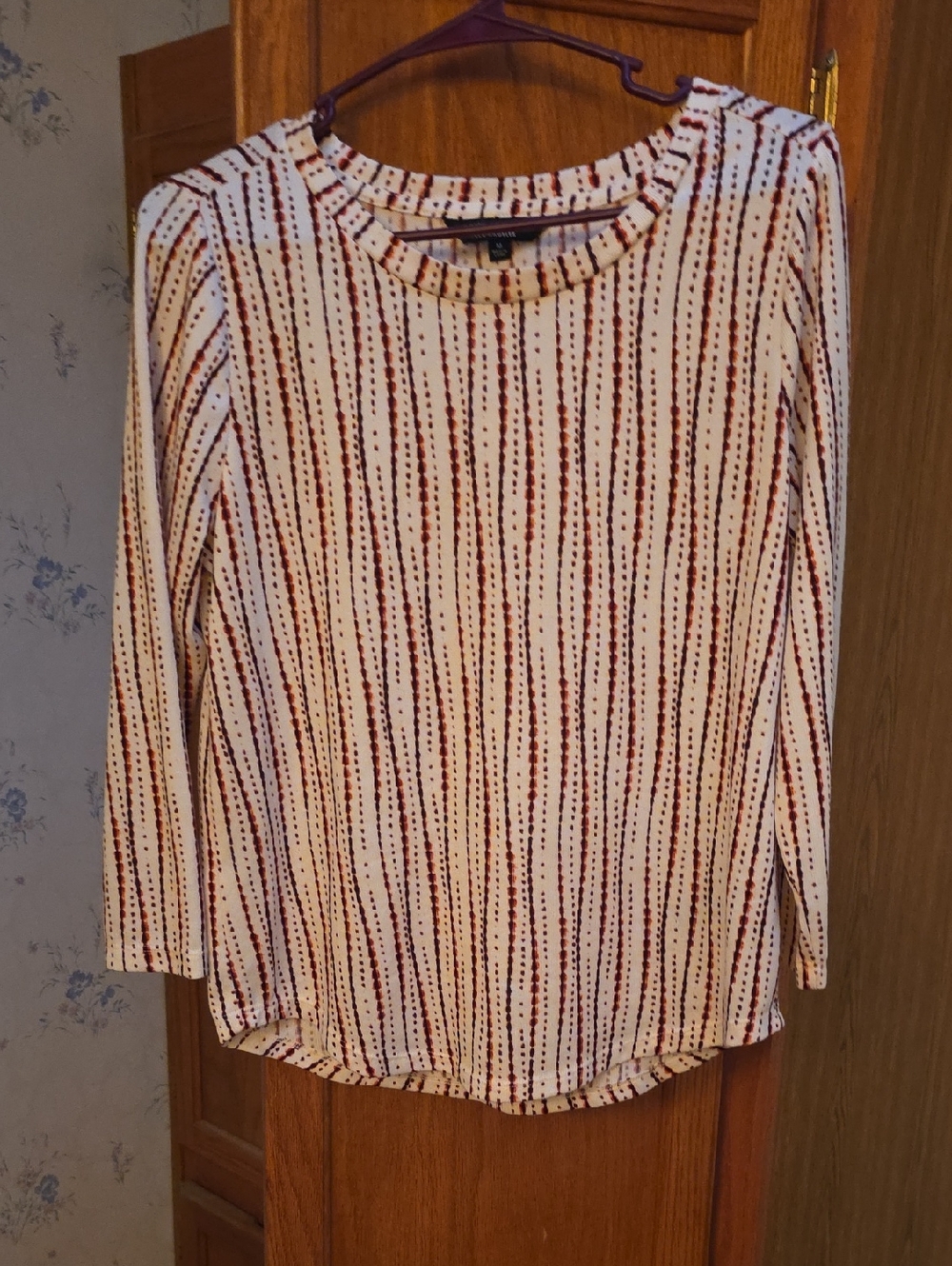 Liverpool Women's White Top with Red Stripes